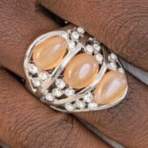 10 rings for $15 UNDERRATED SHIMMER Orange Silver Tone NEW Paparazzi Ring